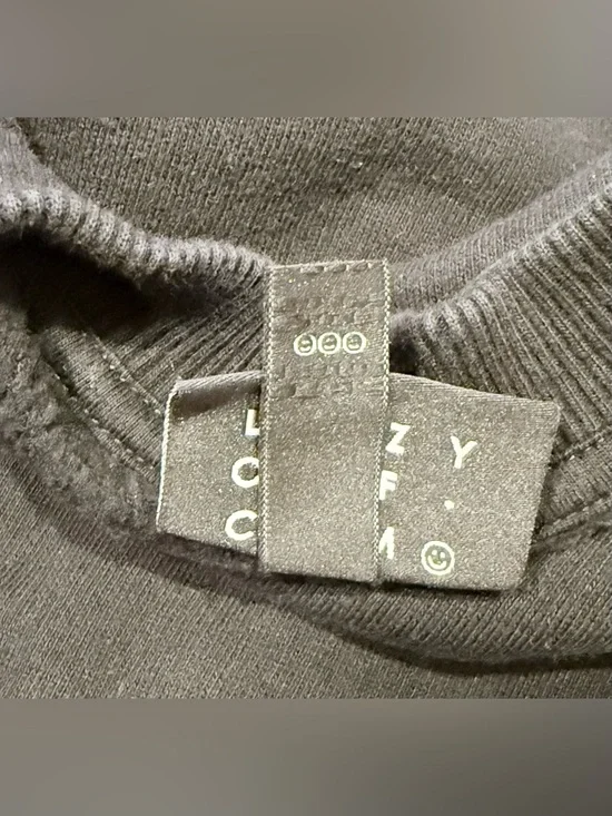 Lazy Oaf Landscape Graphic Embroidered Crewneck Sweatshirt Black Size Medium - Picture 6 of 8